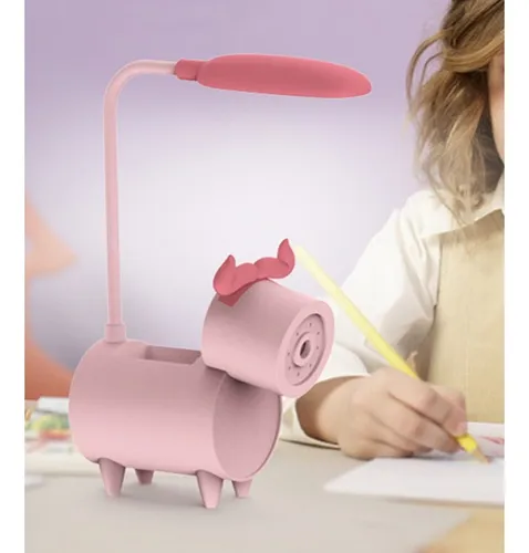 Lámparas LED en forma de conejo en colores pastel, ideales para escritorio infantil.